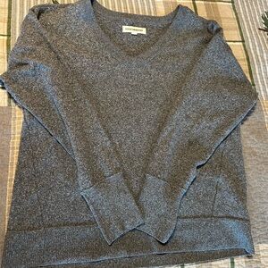 Lucky Brand Women's Charcoal V-Neck Sweater
